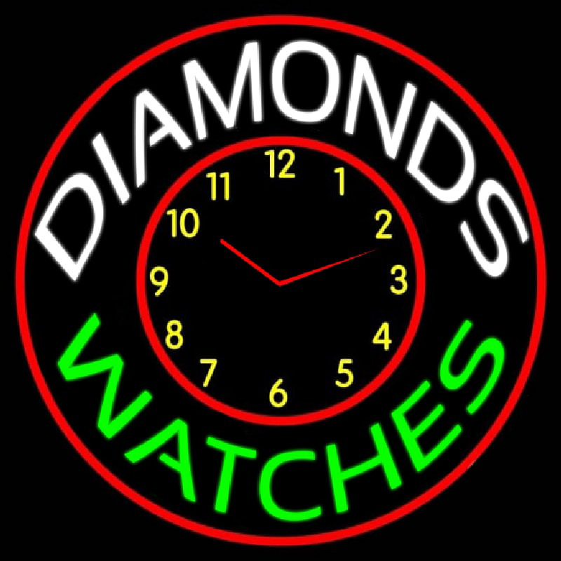 Diamonds Watches Block Neonreclame