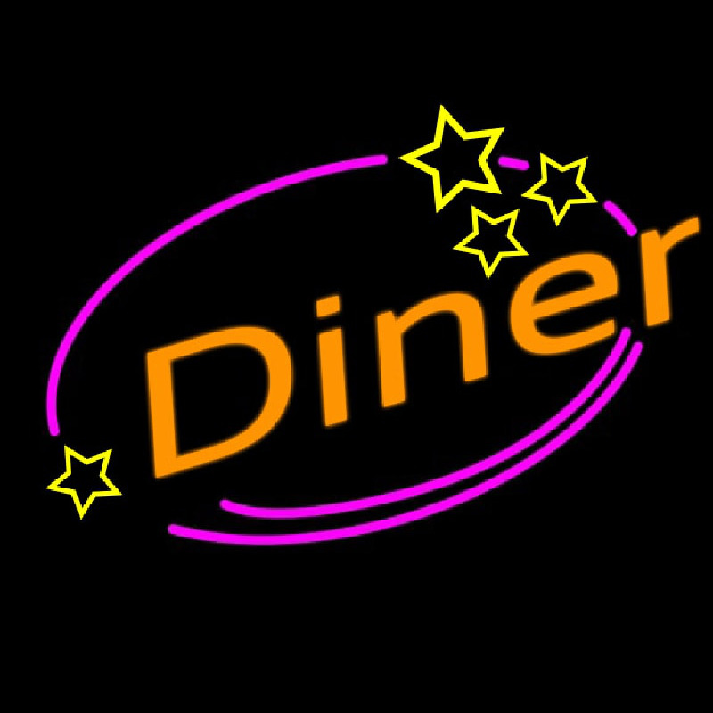 Diner With Star Neonreclame