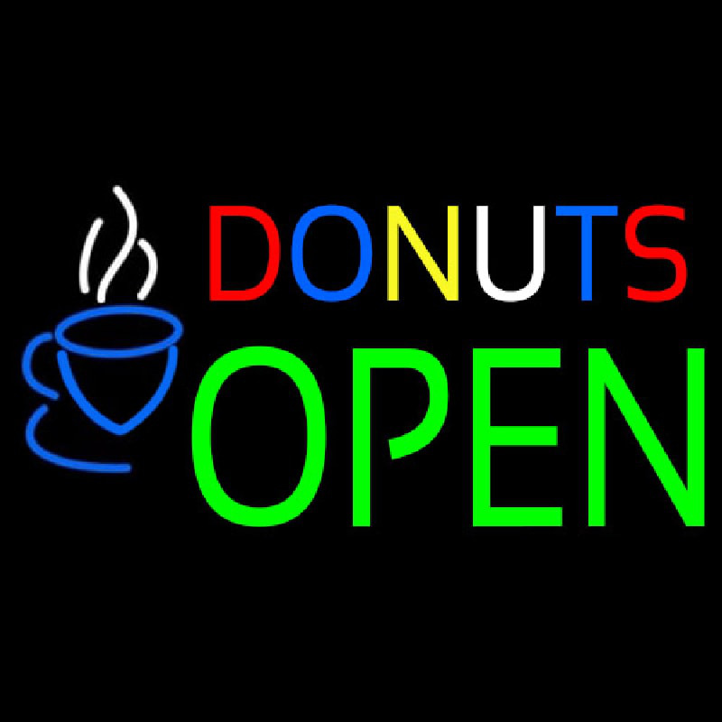 Donuts Open Neonreclame