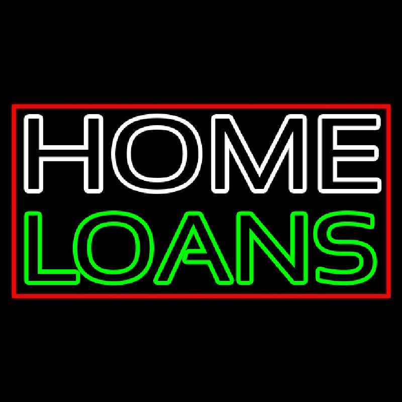 Double Stroke Home Loans With Red Border Neonreclame