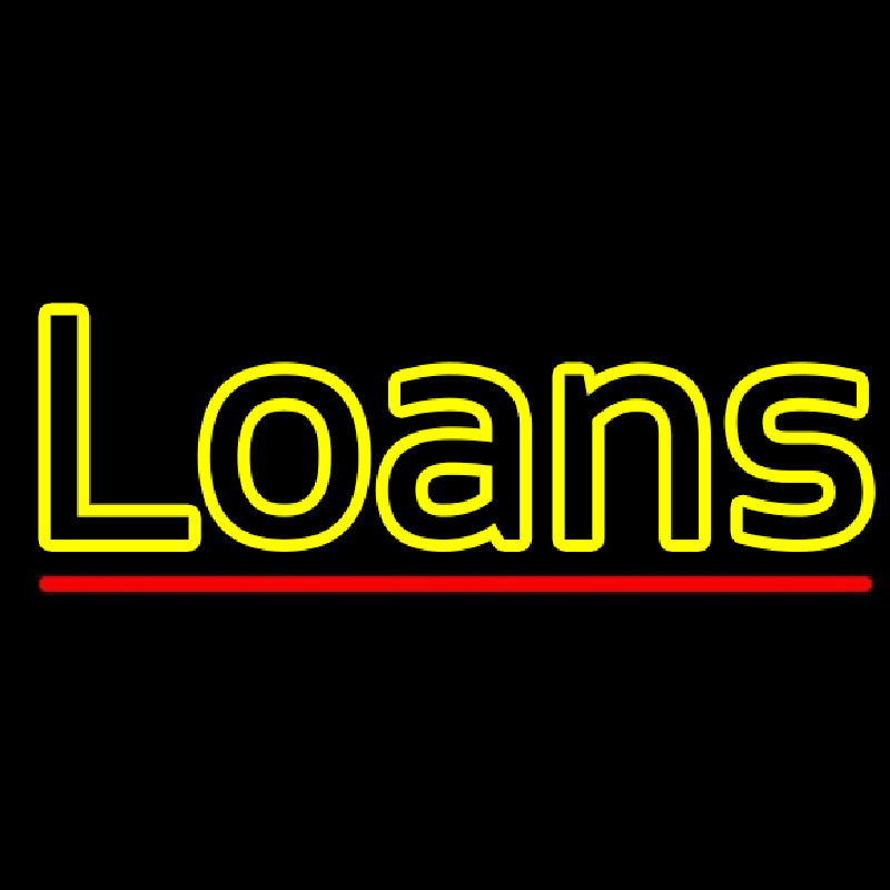 Double Stroke Loans With Red Line Neonreclame