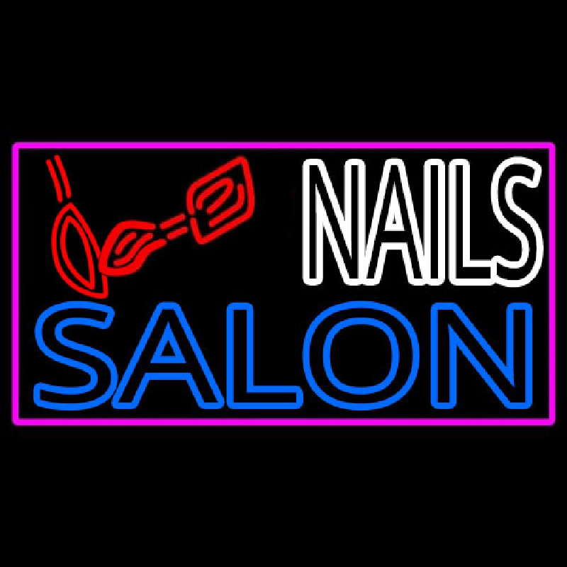 Double Stroke Nail Salon Logo Neonreclame