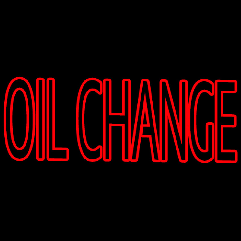 Double Stroke Oil Change Neonreclame