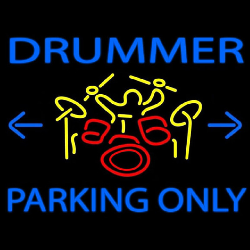 Drummer Parking Only Neonreclame