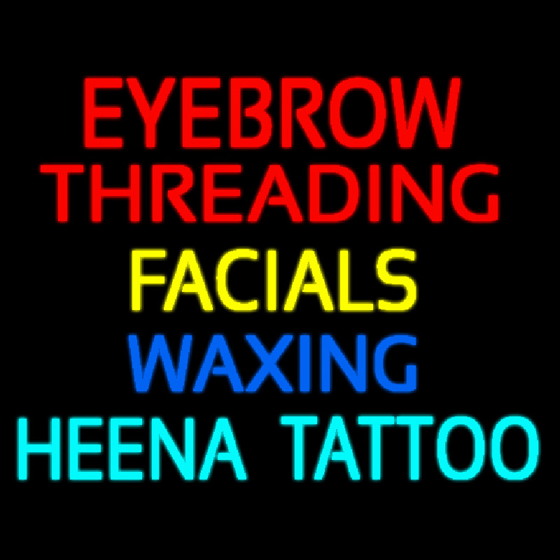 Eyebrow Threading Facials Wa ing Neonreclame