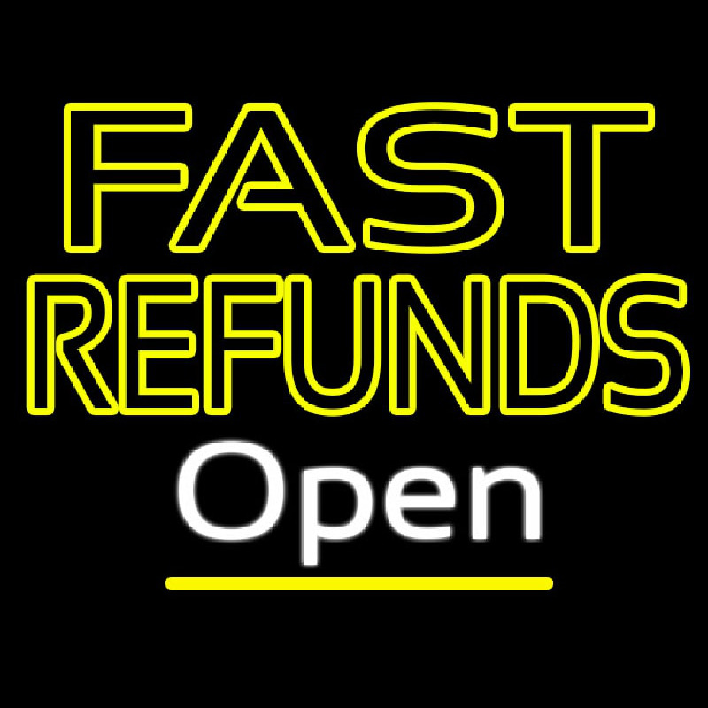 Fast Refunds Open Neonreclame