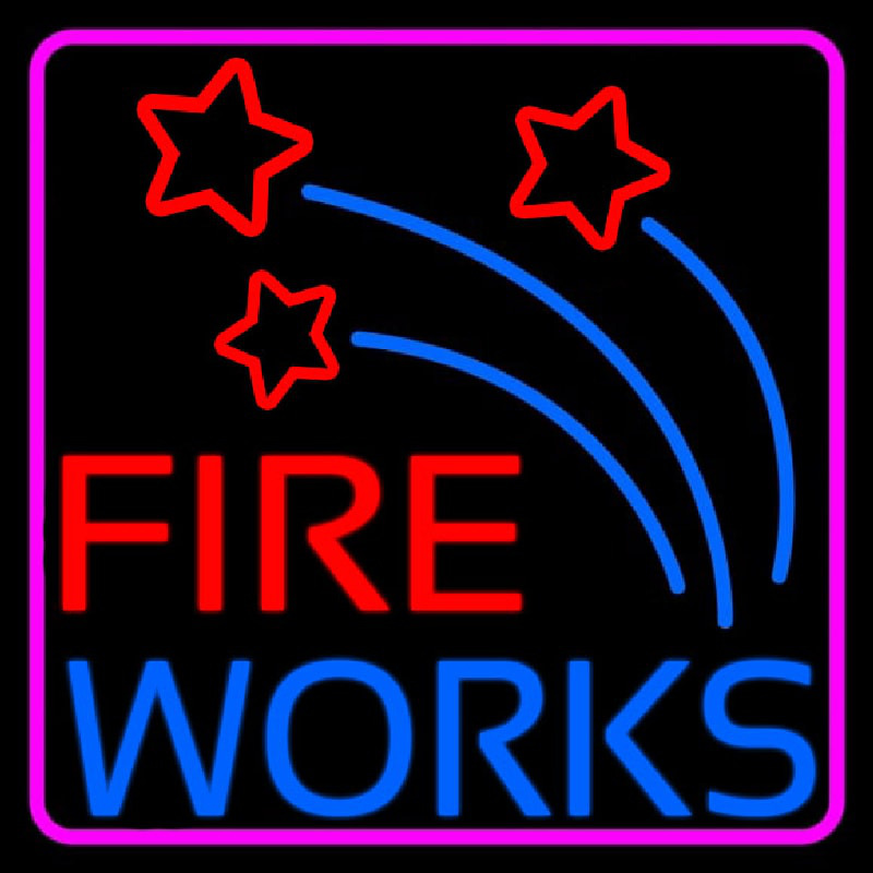 Fire Work Multi Color 1 Neonreclame