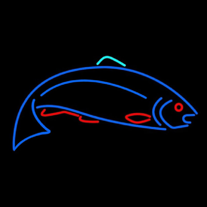 Fish Blue 1 Neonreclame