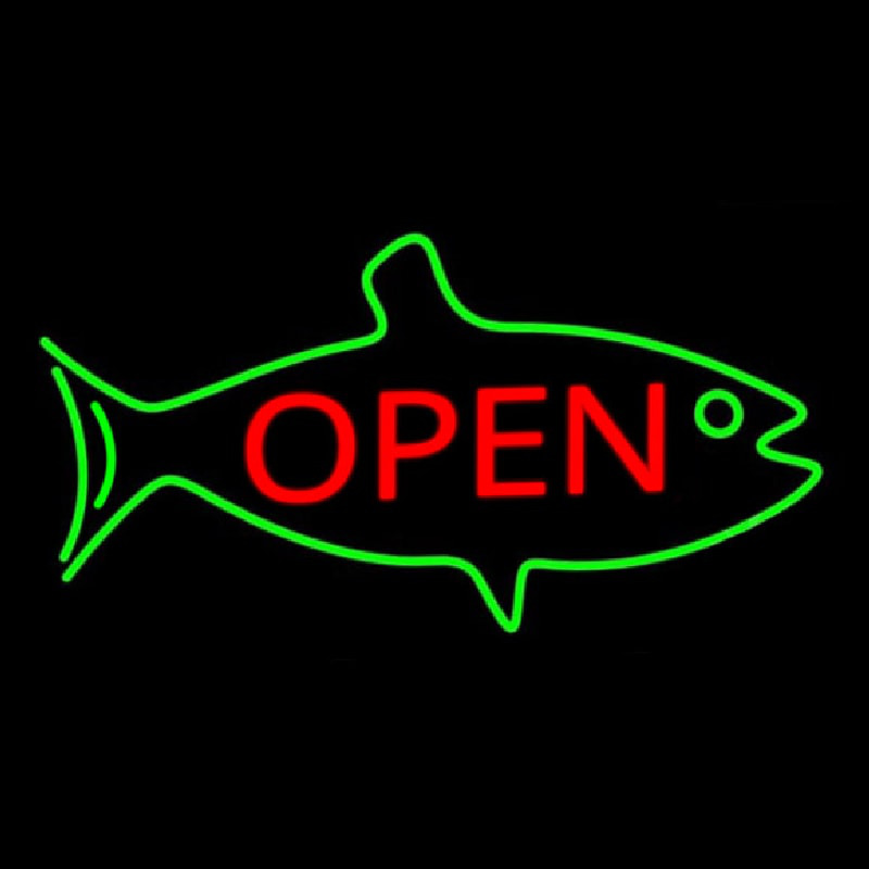 Fish Logo Open 2 Neonreclame