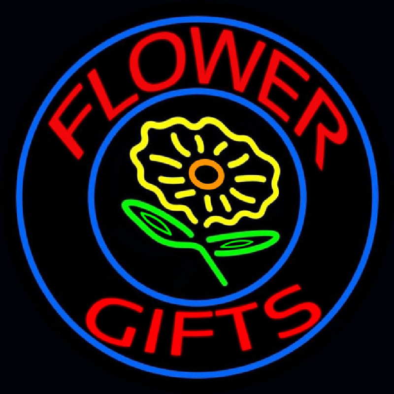 Flower Gifts In Block Logo Neonreclame