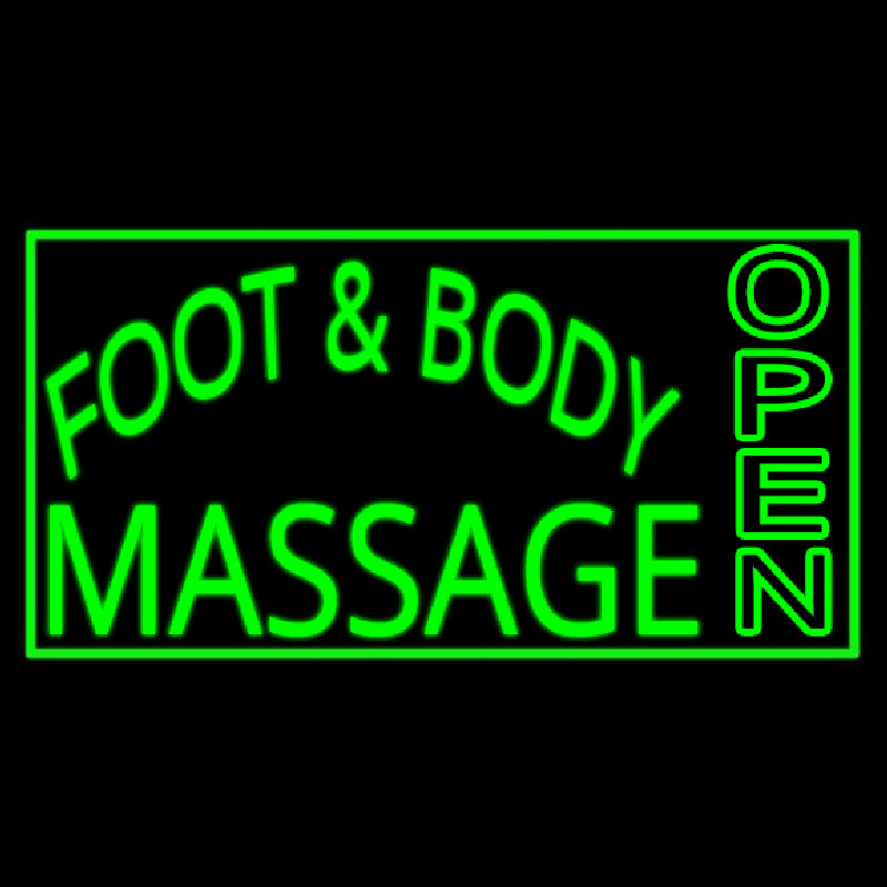 Foot And Body Massage Open Neonreclame