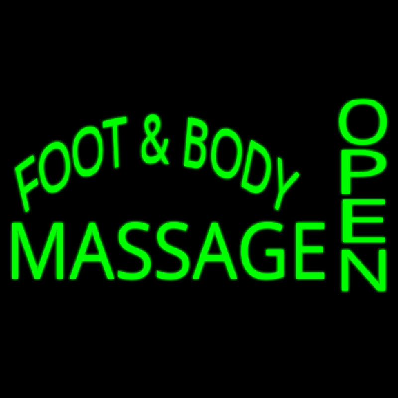 Foot And Body Massage Open Neonreclame