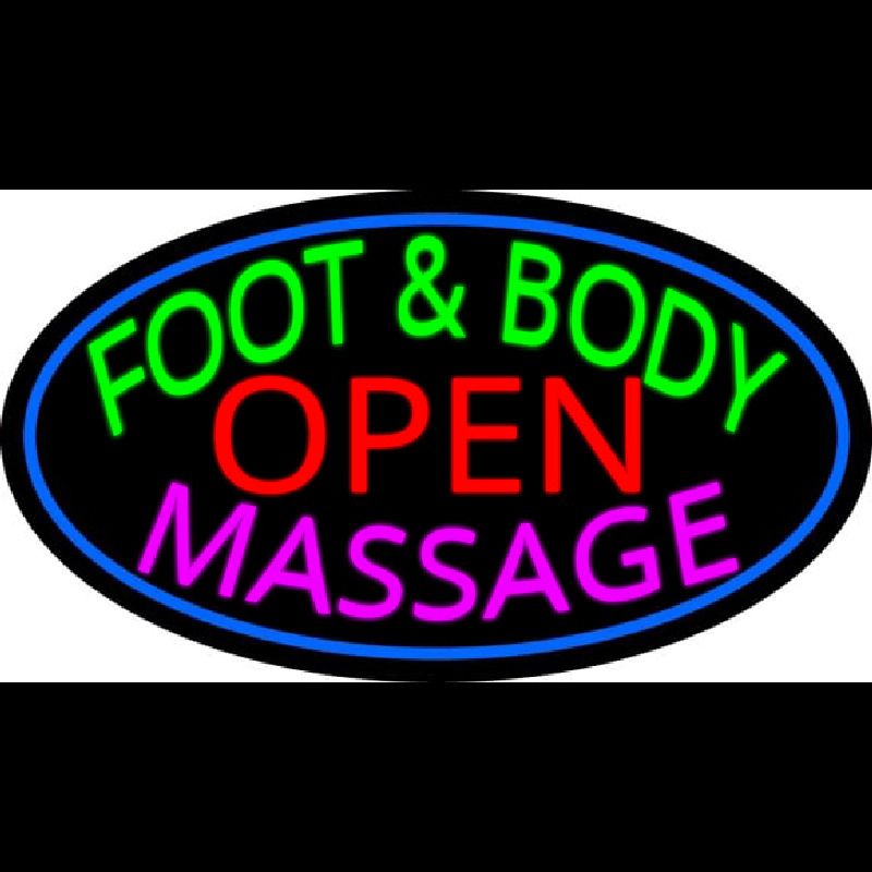 Foot And Body Massage Open Neonreclame