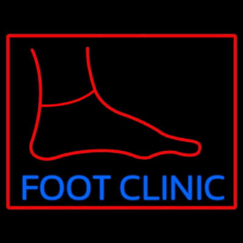 Foot Clinic With Foot Neonreclame