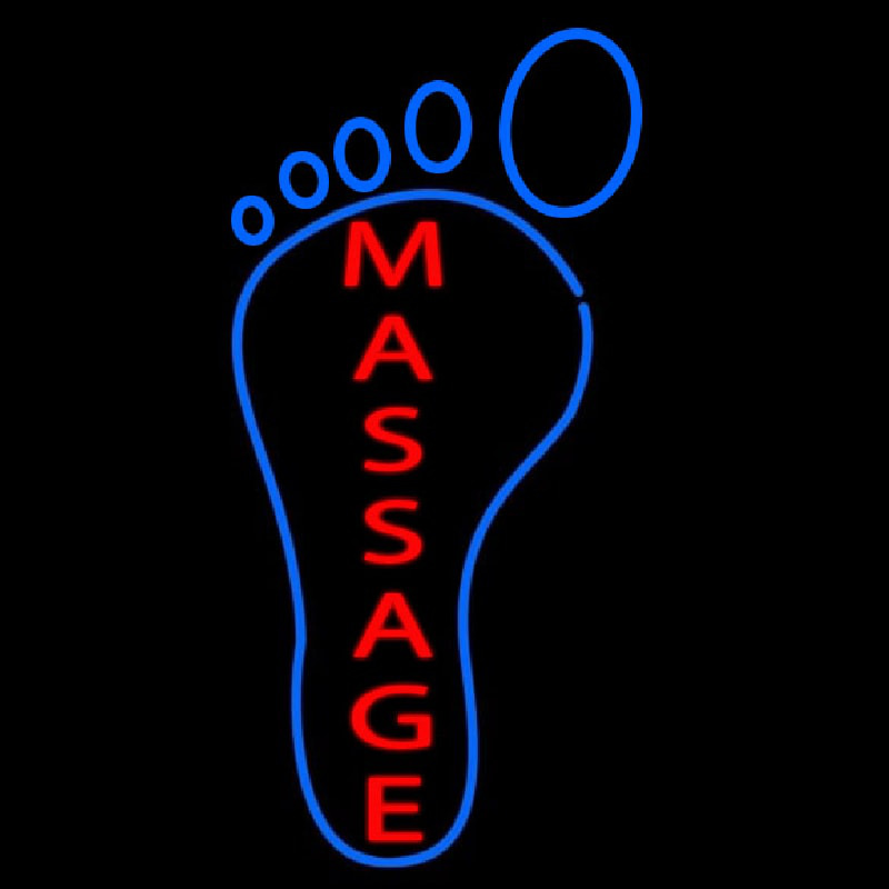 Foot With Double Stroke Massage Neonreclame