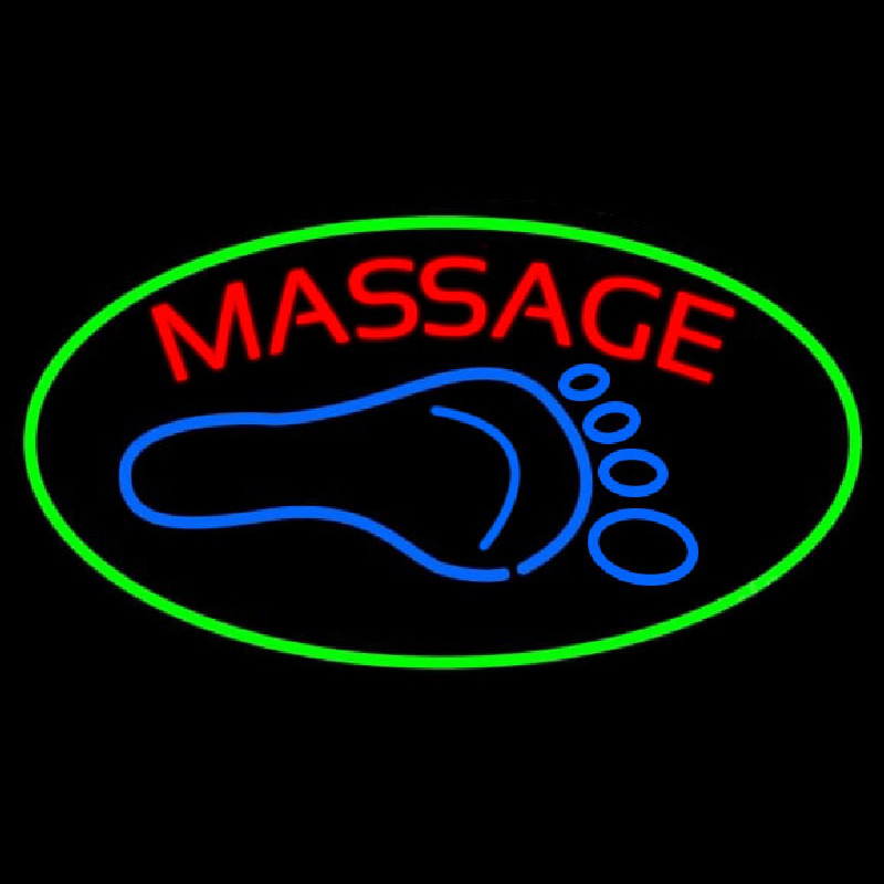 Foot With Double Stroke Massage Neonreclame