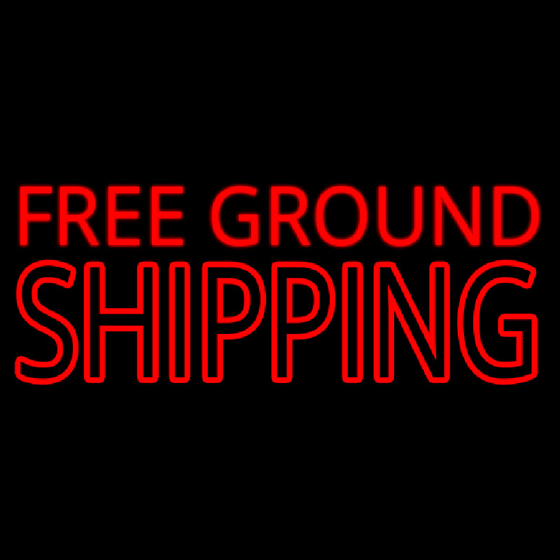 Free Ground Shipping Block Neonreclame