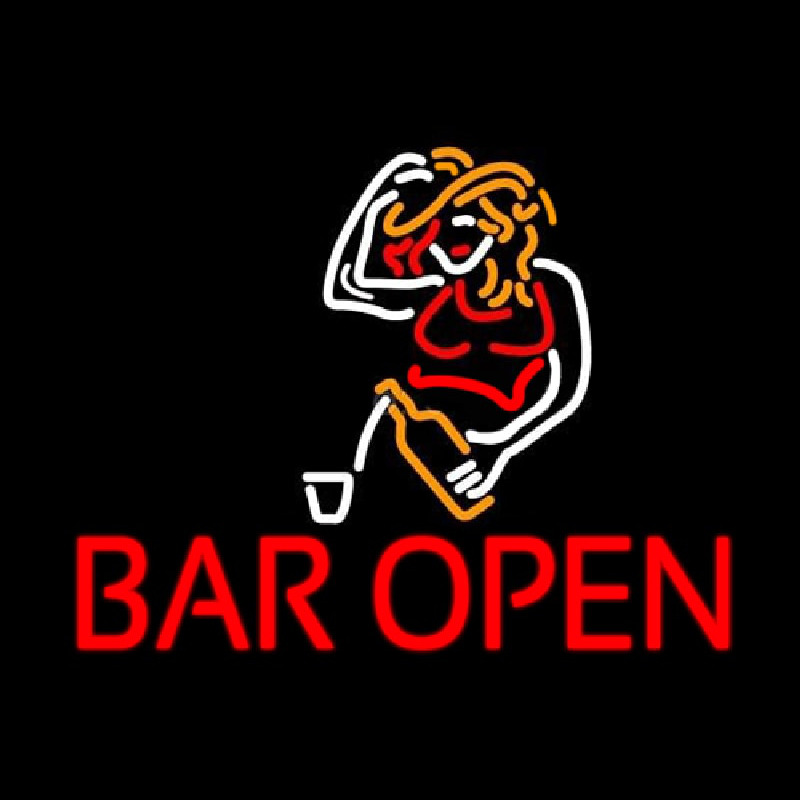 GIRL BAR OPEN Neonreclame