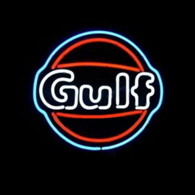 GULF OIL LOGO BEER BAR Neonreclame