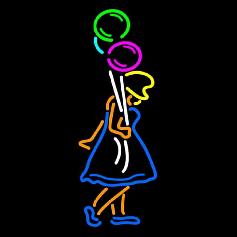 Girl With Balloon Neonreclame