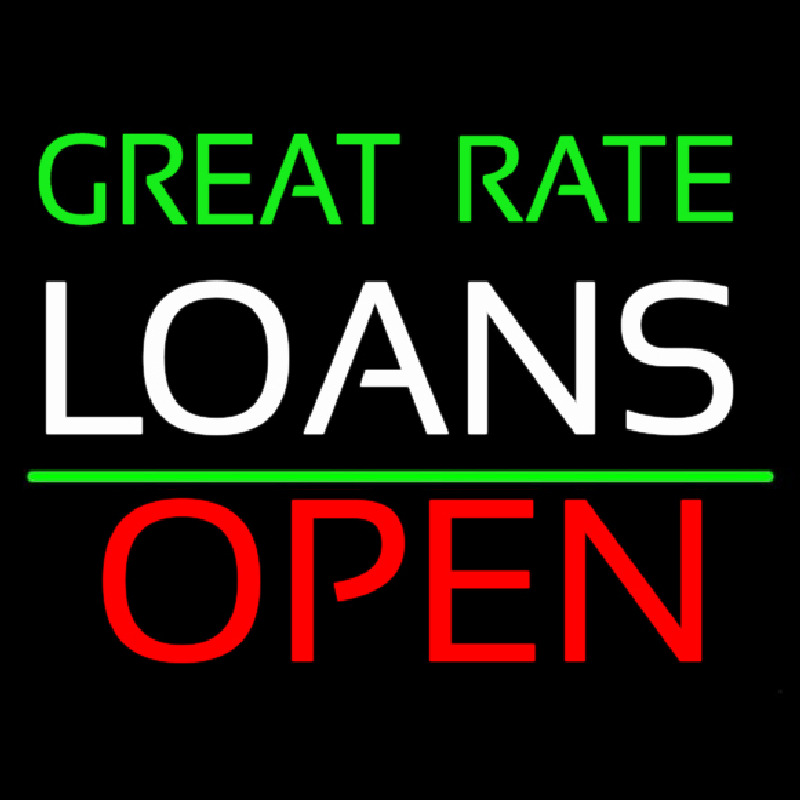 Great Rate Loans Open Neonreclame