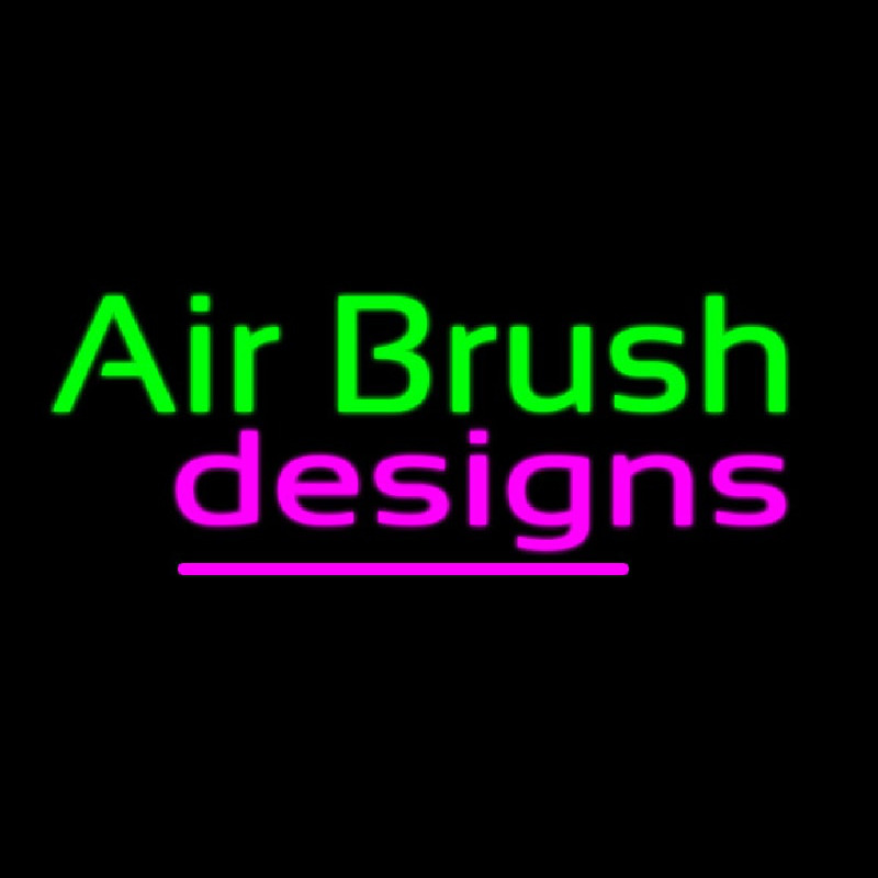 Green Air Brush Design Neonreclame