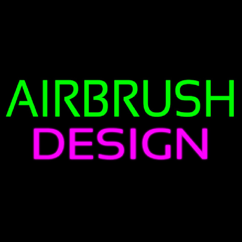 Green Airbrush Design Neonreclame