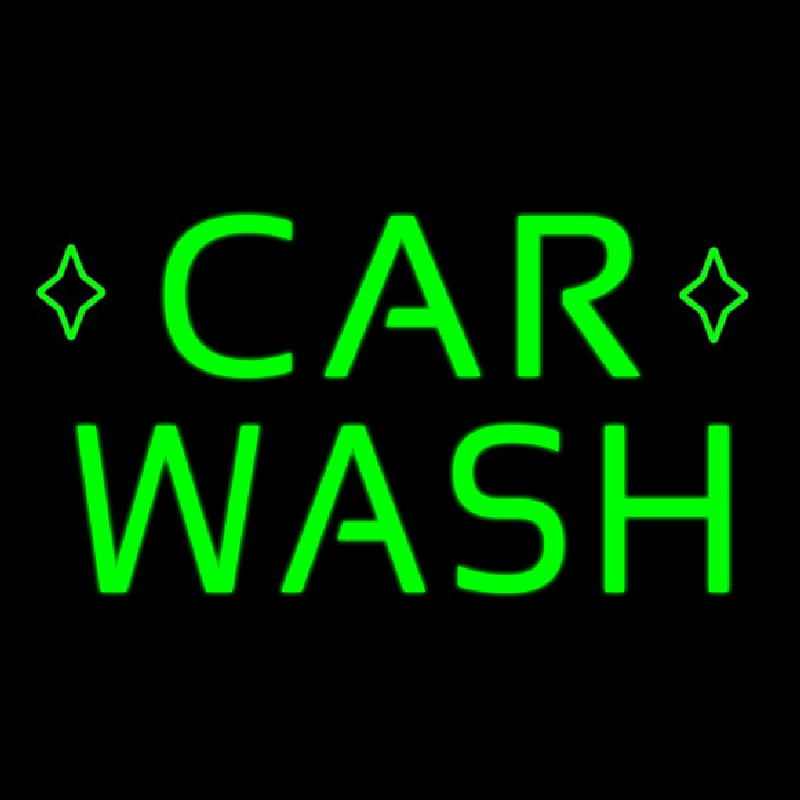 Green Car Wash Neonreclame