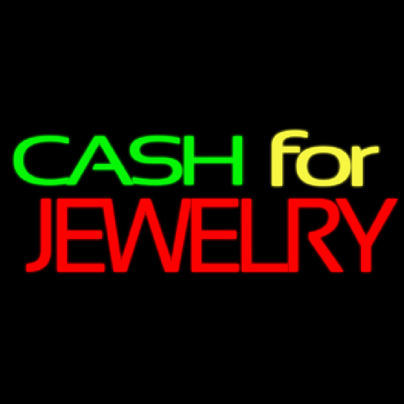 Green Cash For Jewelry Neonreclame