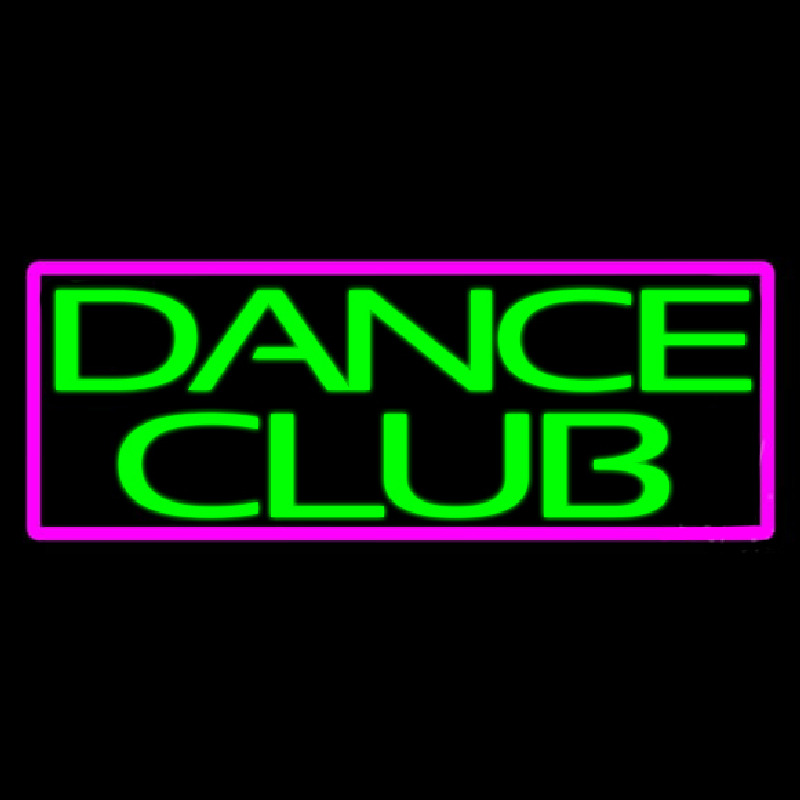 Green Dance Club Pink Border Neonreclame