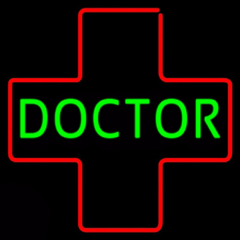 Green Doctor Medical Logo Neonreclame