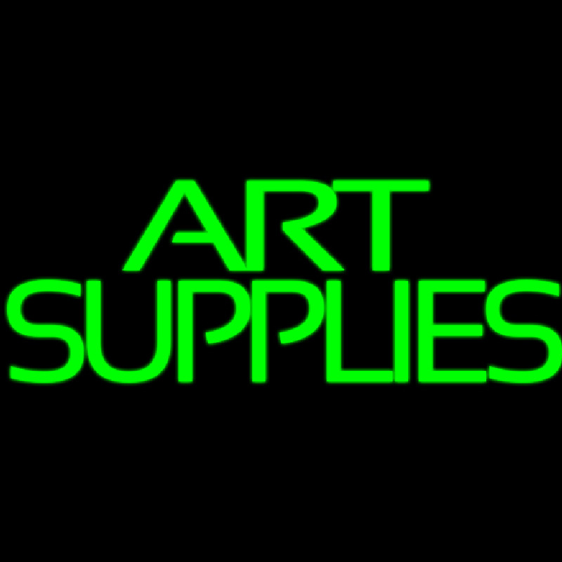 Green Double Stroke Art Supplies 1 Neonreclame