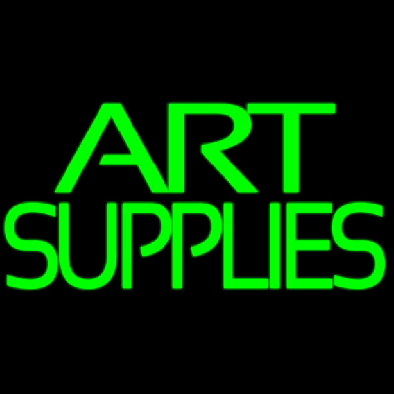 Green Double Stroke Art Supplies Neonreclame