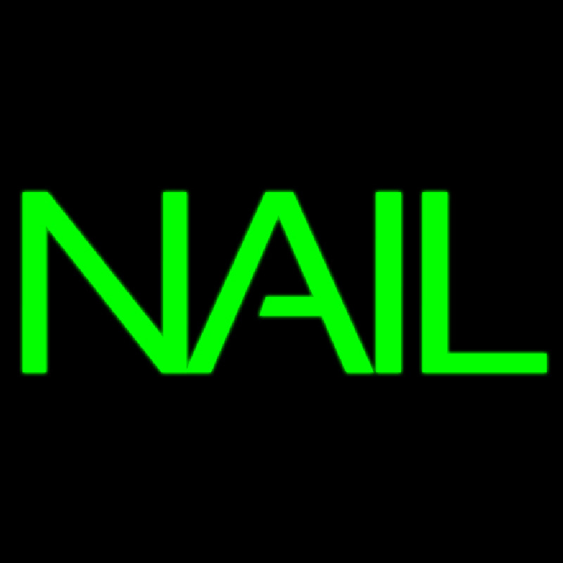 Green Double Stroke Nail Neonreclame