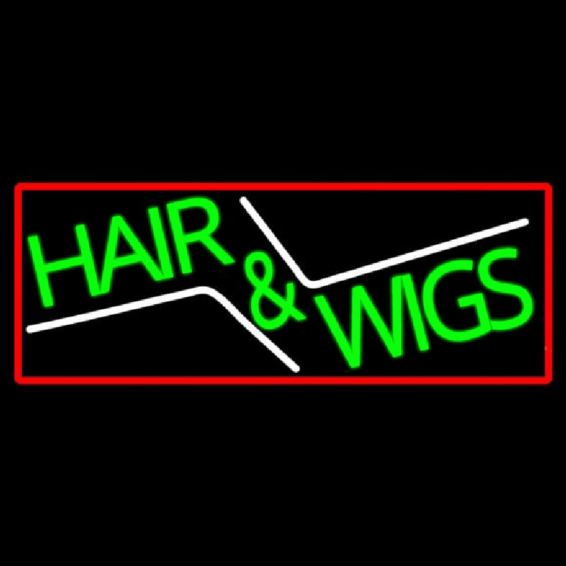 Green Hair And Wigs Neonreclame