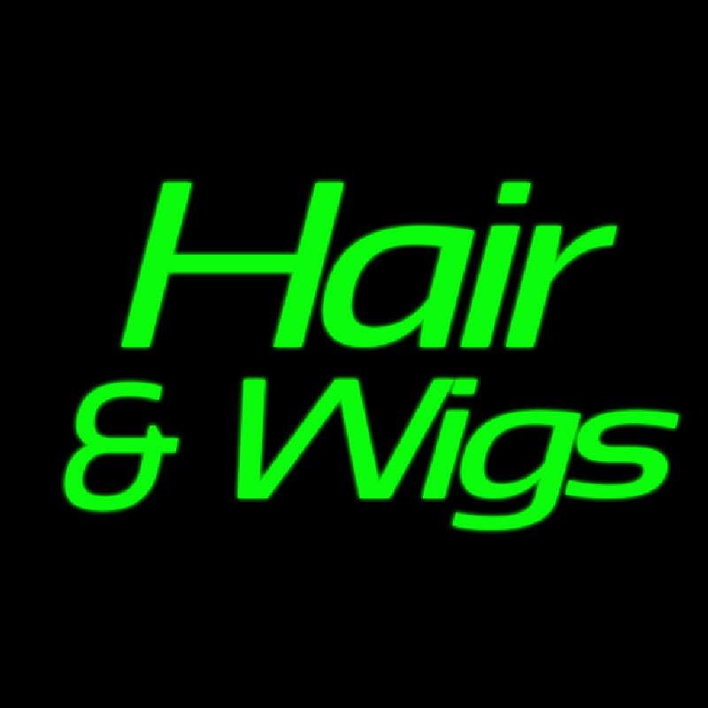 Green Hair And Wigs Neonreclame