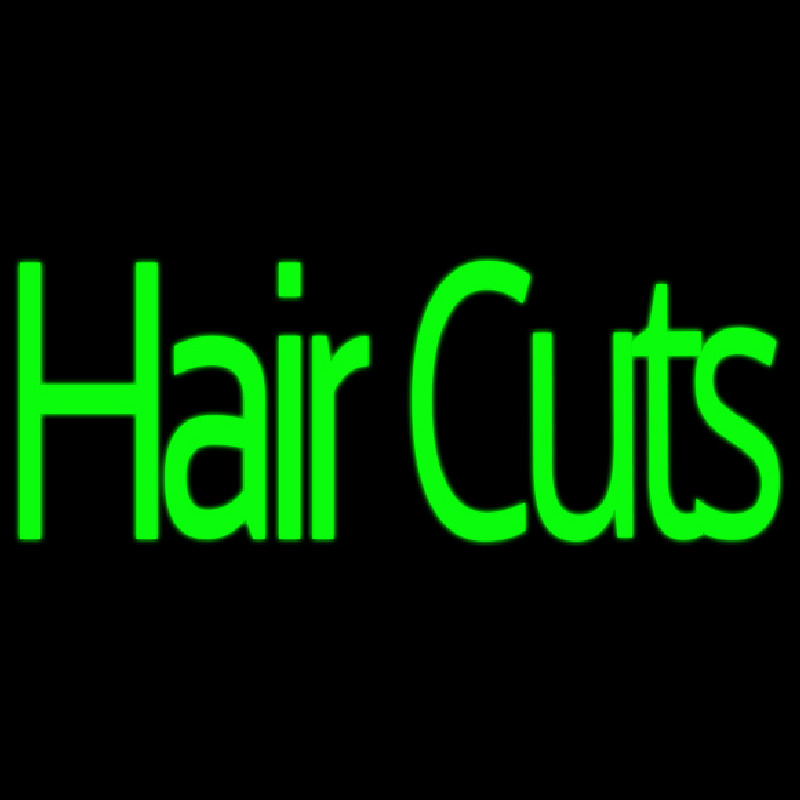 Green Hair Cuts Neonreclame