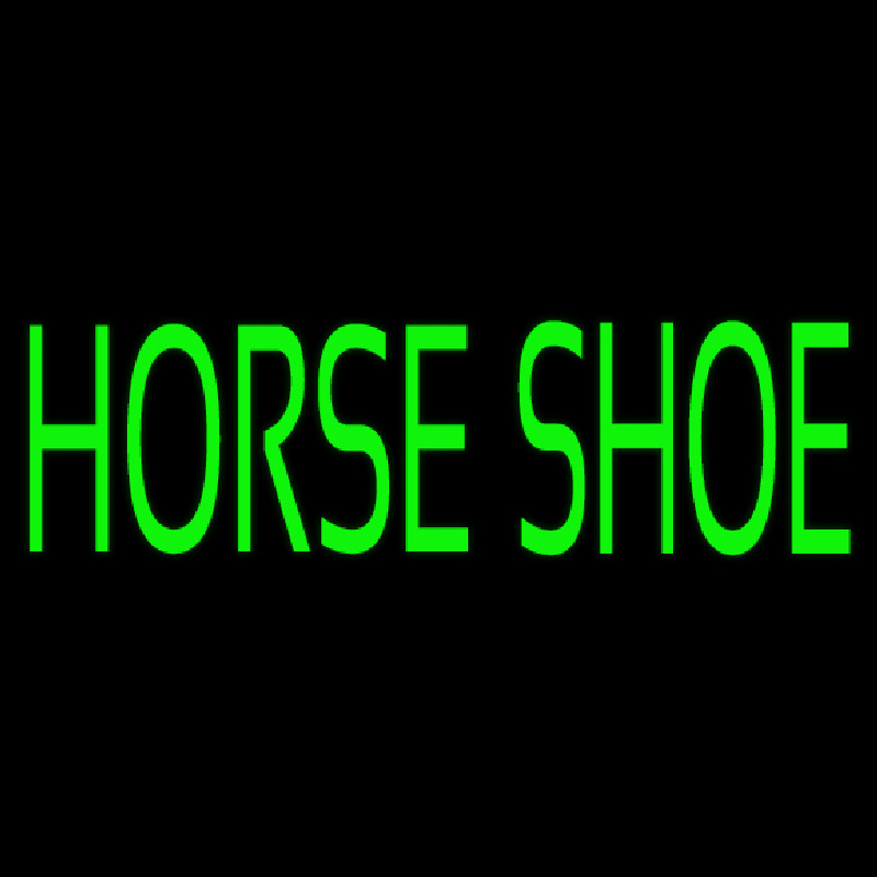 Green Horse Shoe Neonreclame