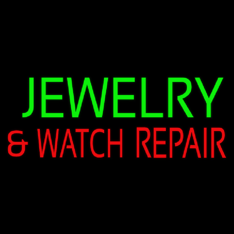 Green Jewelry Red And Watch Repair Block Neonreclame