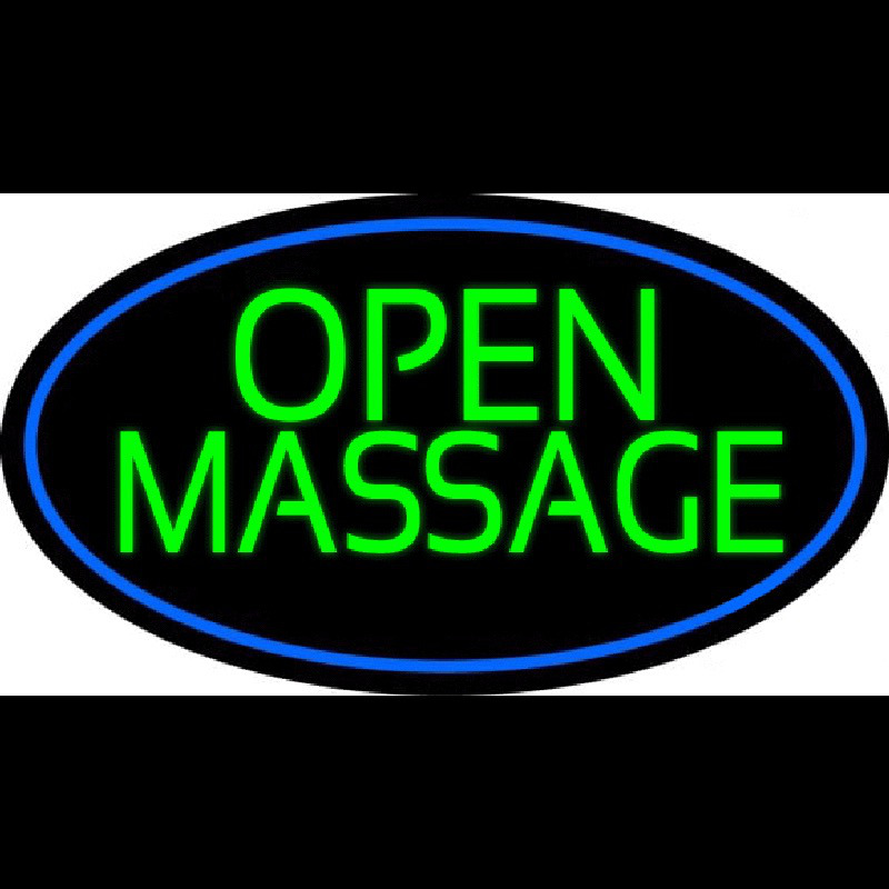 Green Open Massage Neonreclame