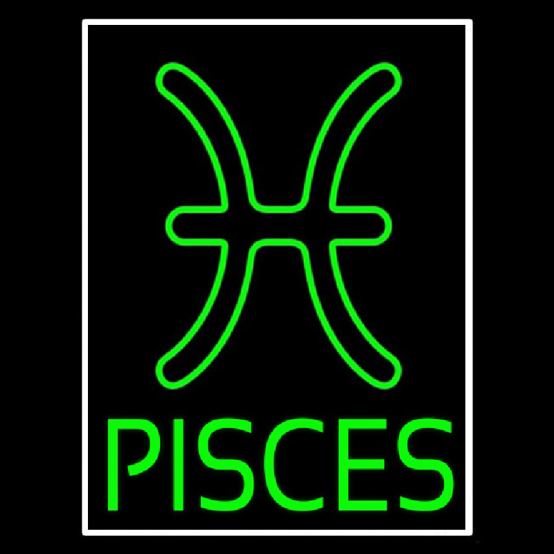 Green Pisces Neonreclame