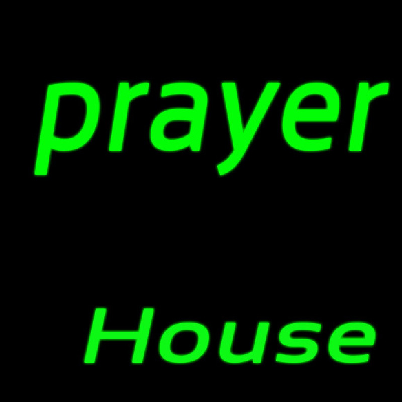 Green Prayer House Neonreclame