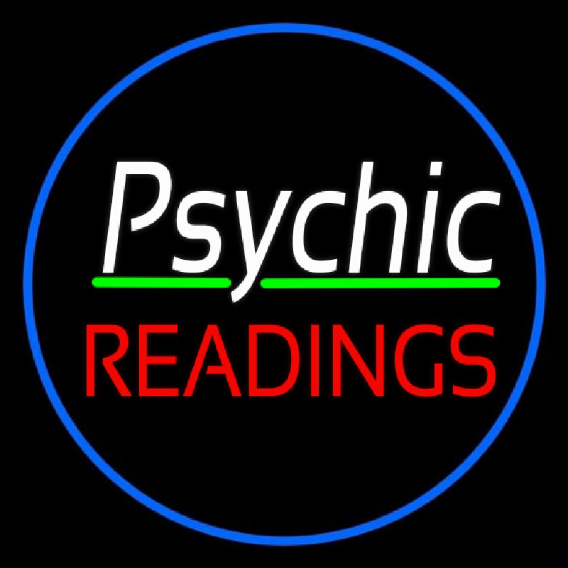 Green Psychic Readings With Border Neonreclame