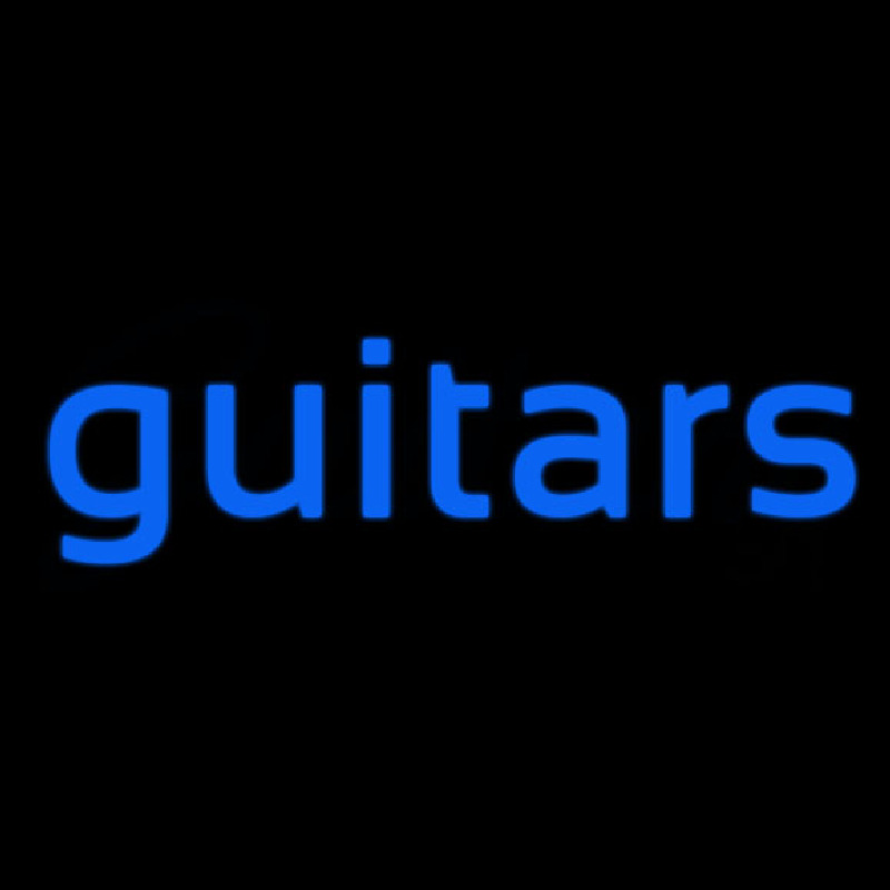 Guitar Cursive 1 Neonreclame