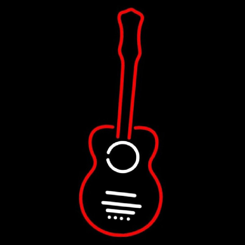 Guitar In Red 1 Neonreclame