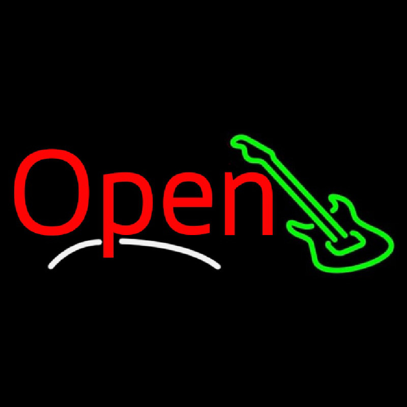 Guitar Open Block 2 Neonreclame