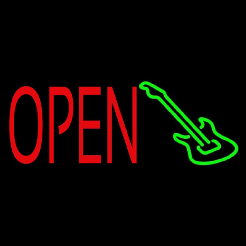 Guitar Open Block 3 Neonreclame