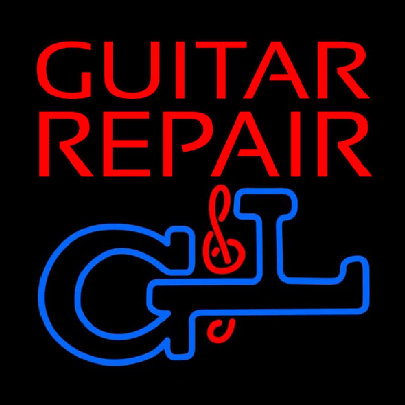 Guitar Repair Neonreclame