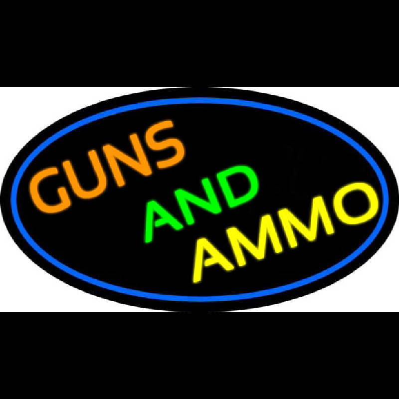 Guns And Ammo Neonreclame