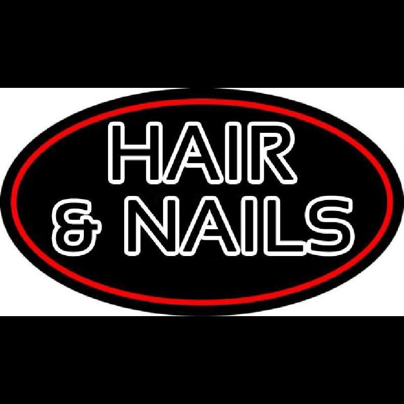 Hair And Nails Double Stroke Neonreclame